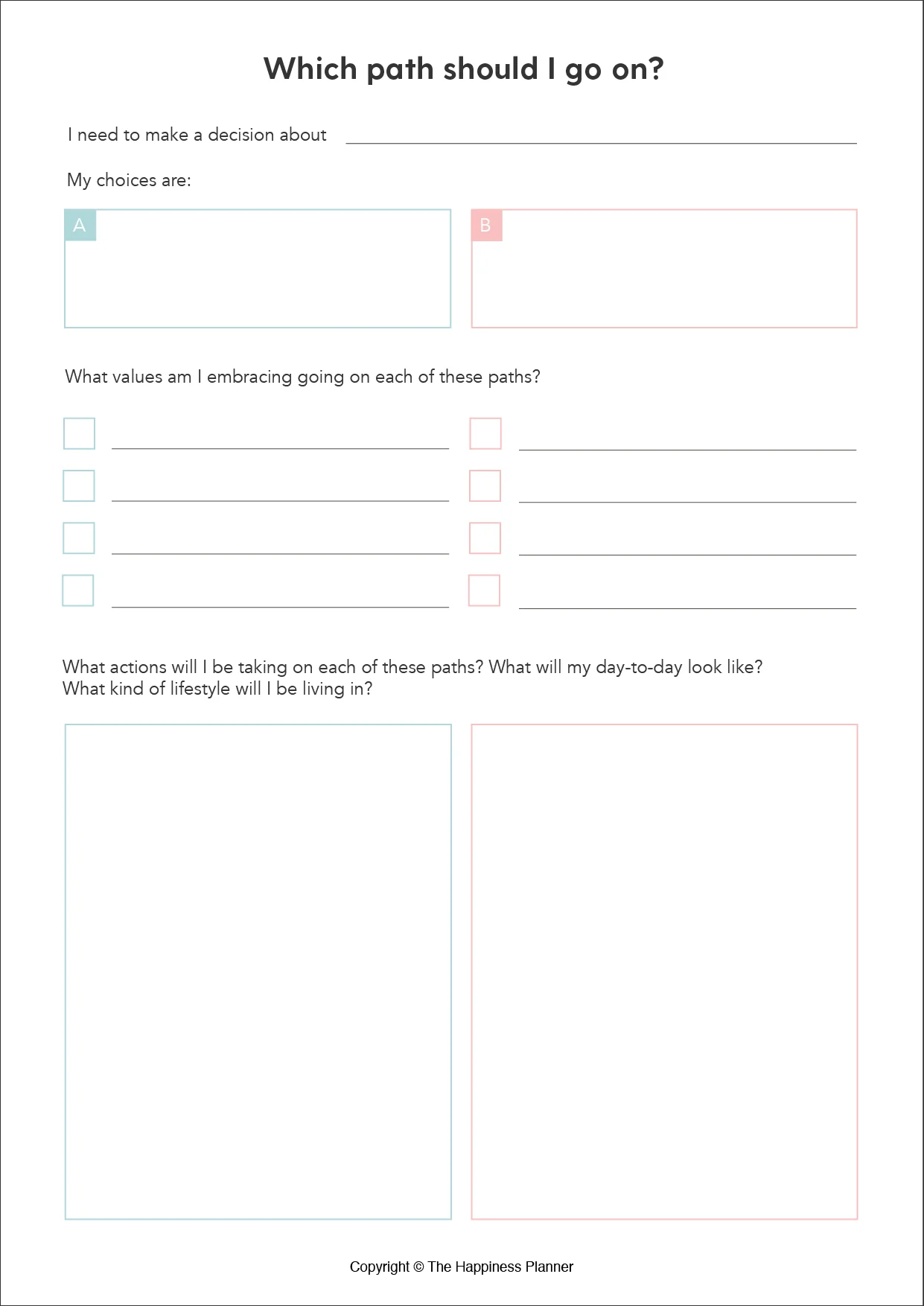 Printables: #DecisionMaking