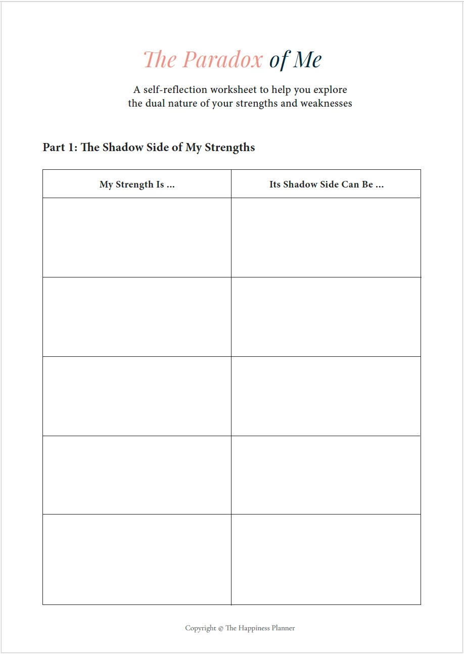 Printable: The Paradox of Me