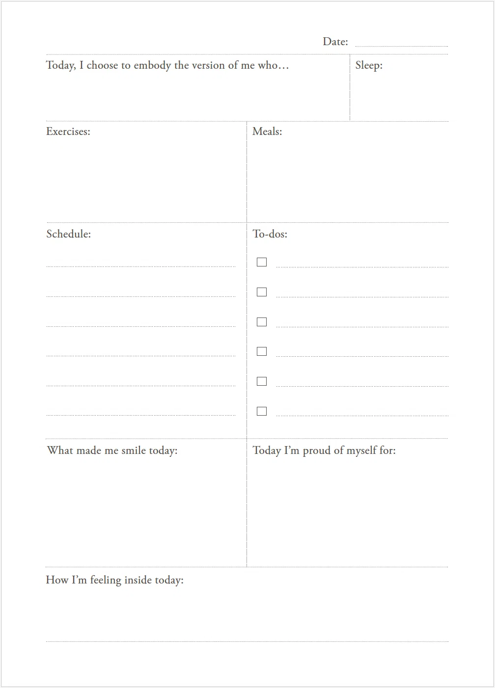 The Happiness Planner 2026 | Daily-Page Sample | Printable