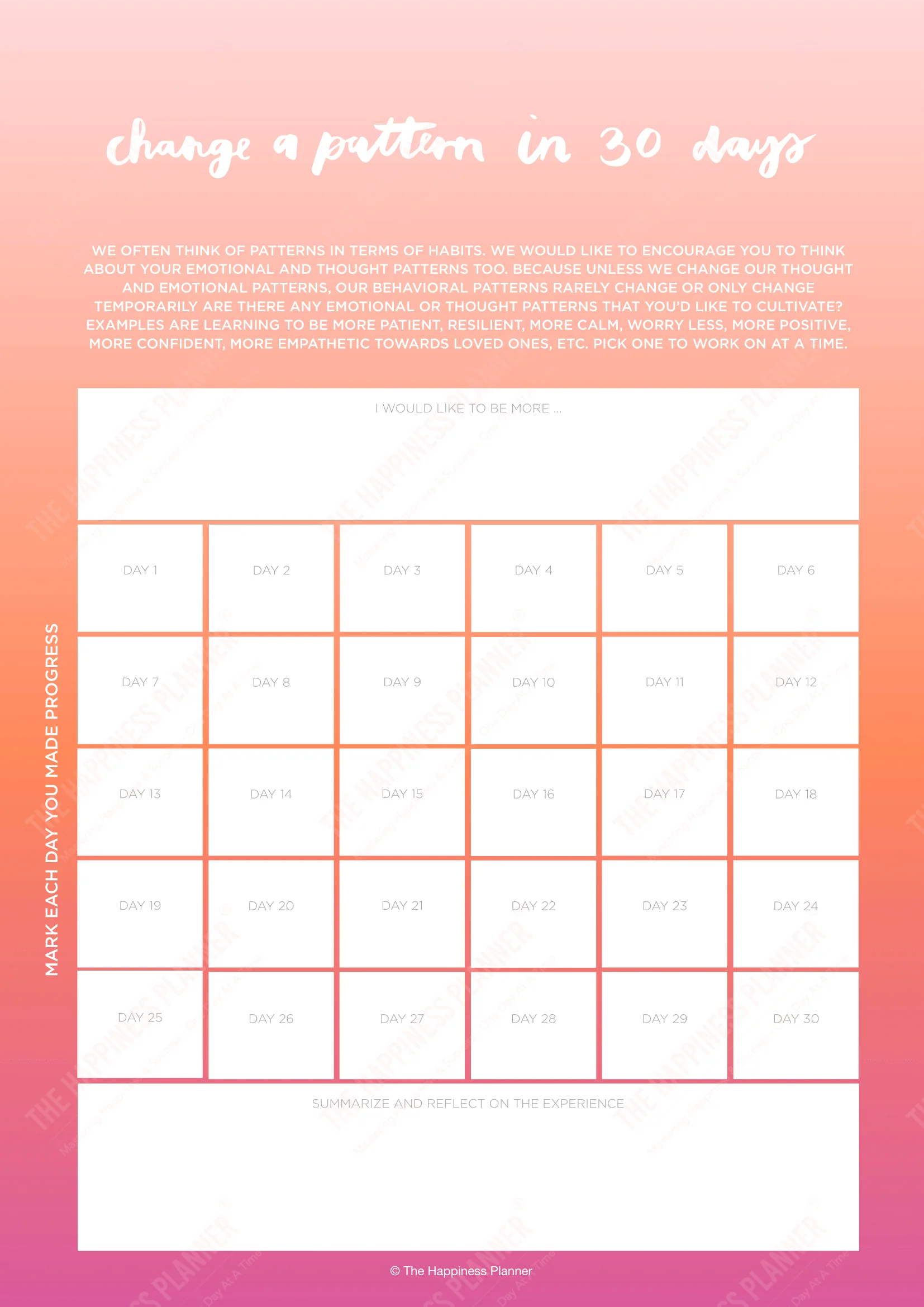 Premium Printables: #Habits/Patterns