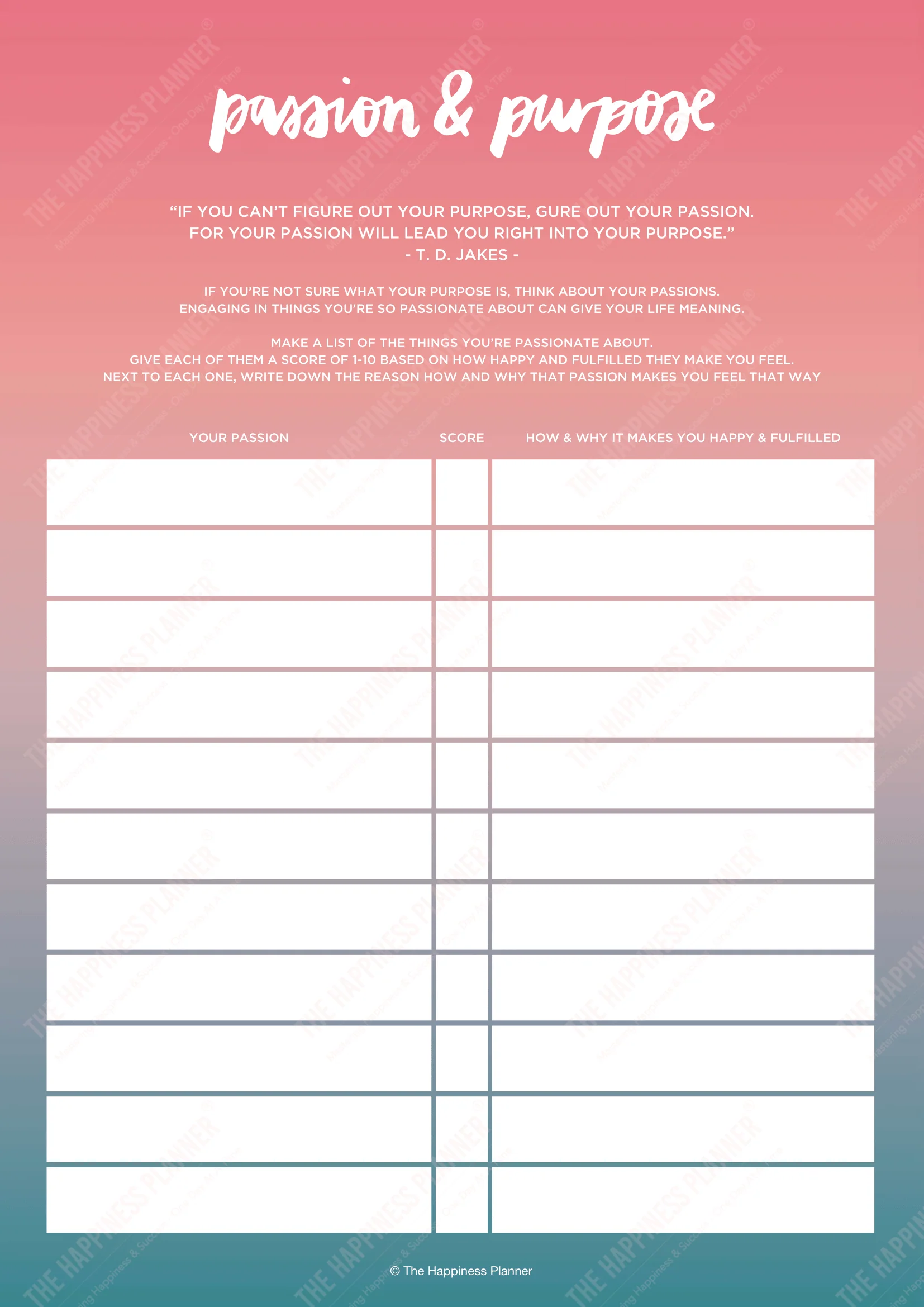 Premium Printables: #Purpose